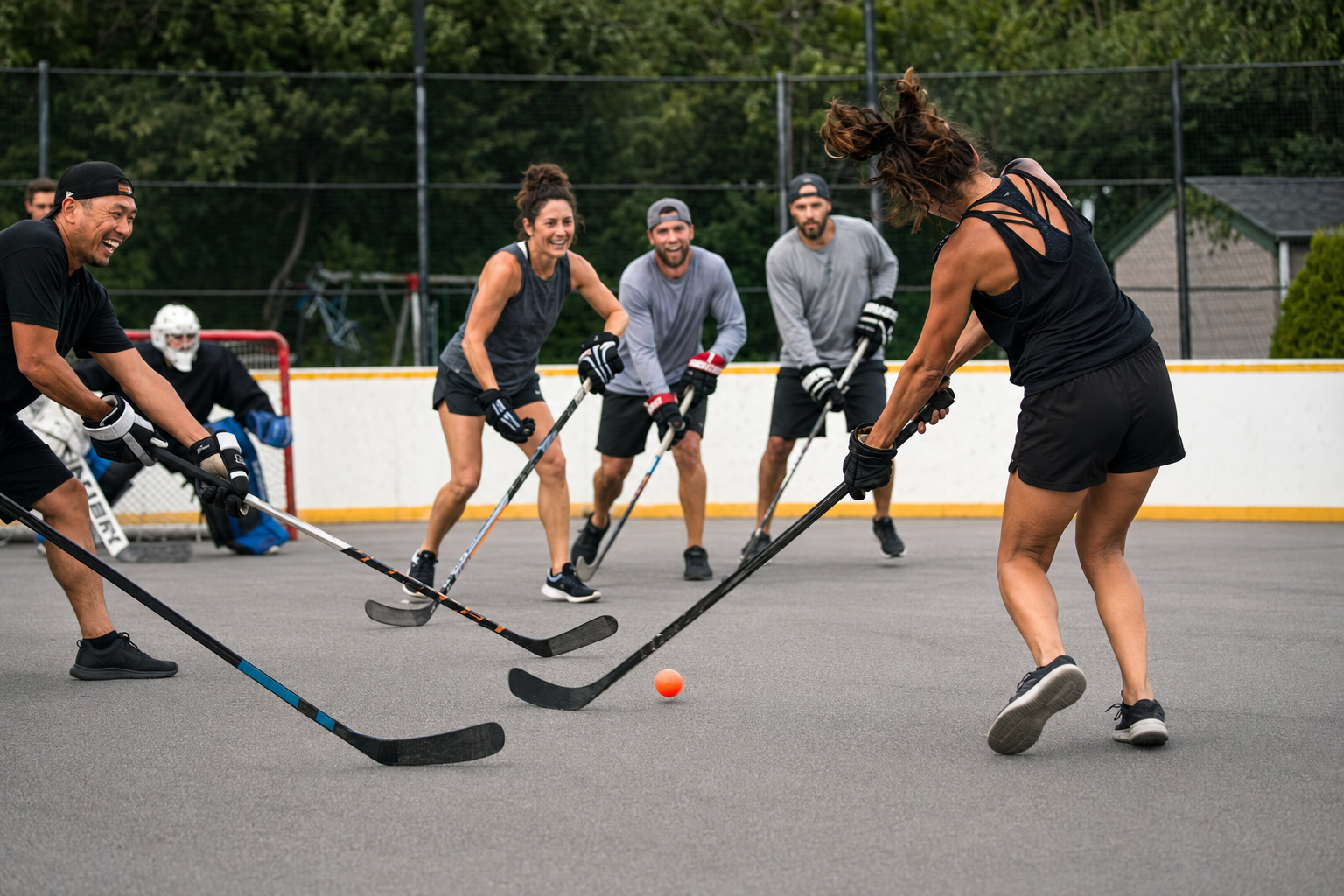 Sport amical en soirée : Dek hockey