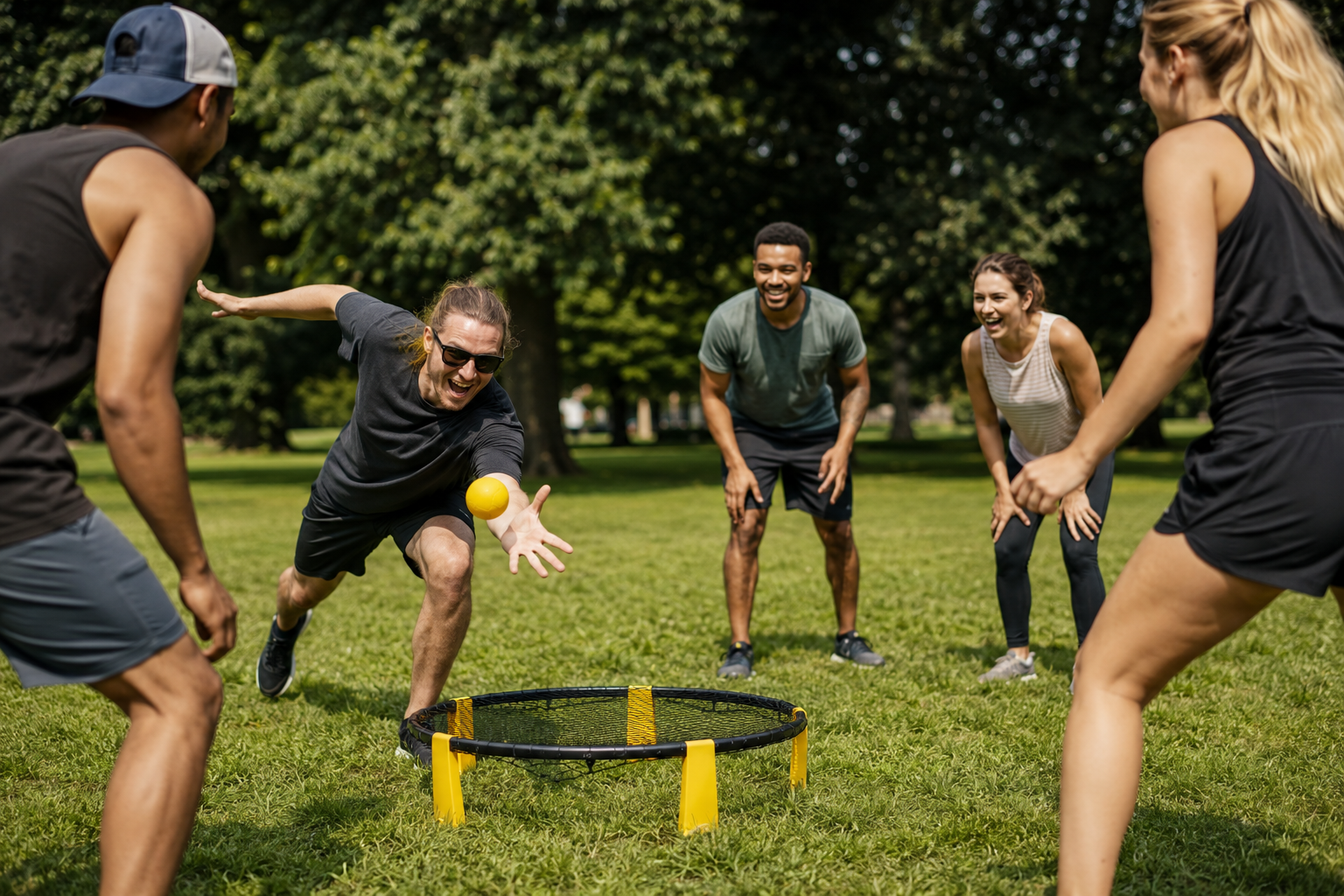 Sport amical en soirée : Spikeball